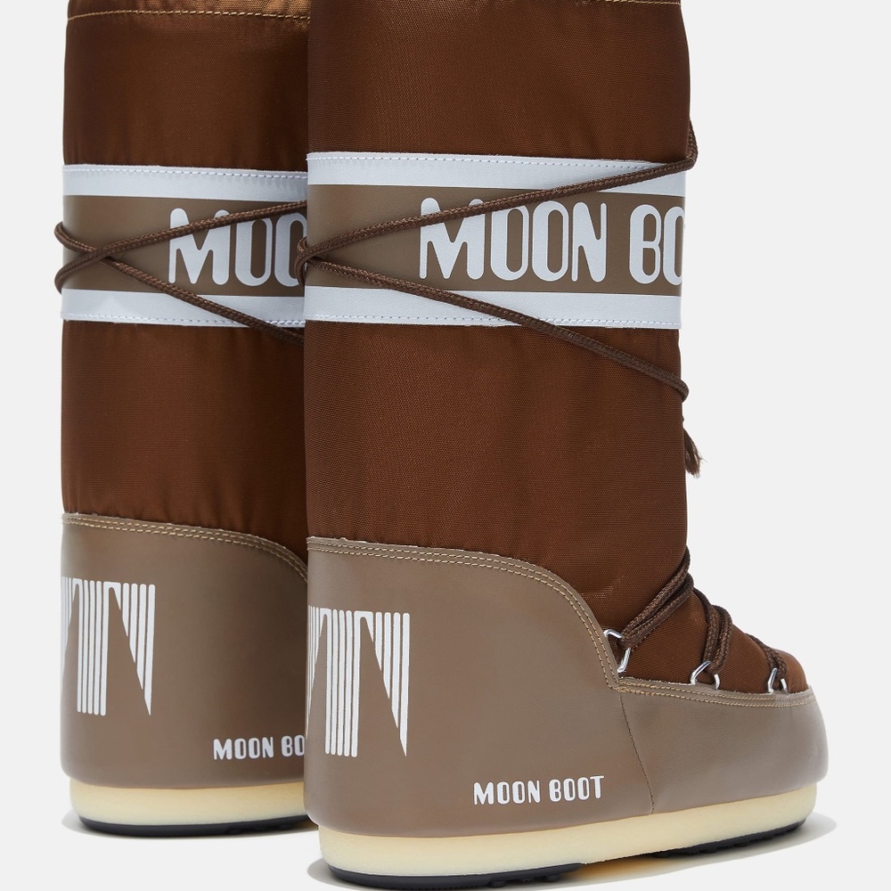 Moon Boots Icon Brown Nylon Boots - Picture 2 of 7